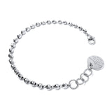 Diamond Beads Bracelet in Silver