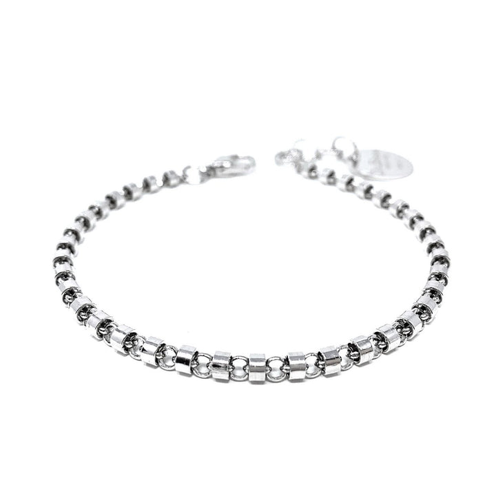 Cylinders Bracelet in Silver