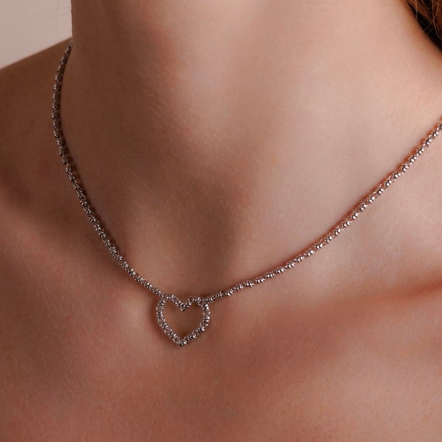 Mini Amore Necklace in Silver
