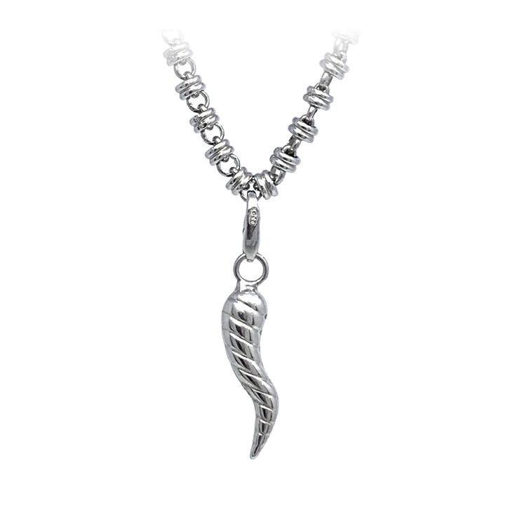 Italian Horn Charm in Silver