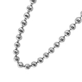 Hammered Beads Necklace in Silver
