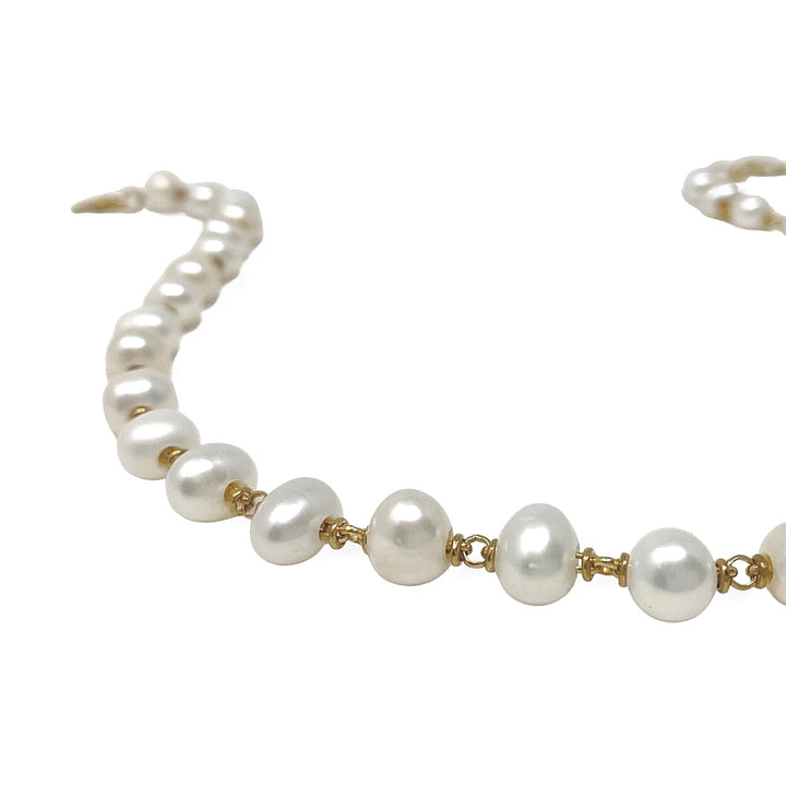 Freshwater Pearls Necklace in Gold