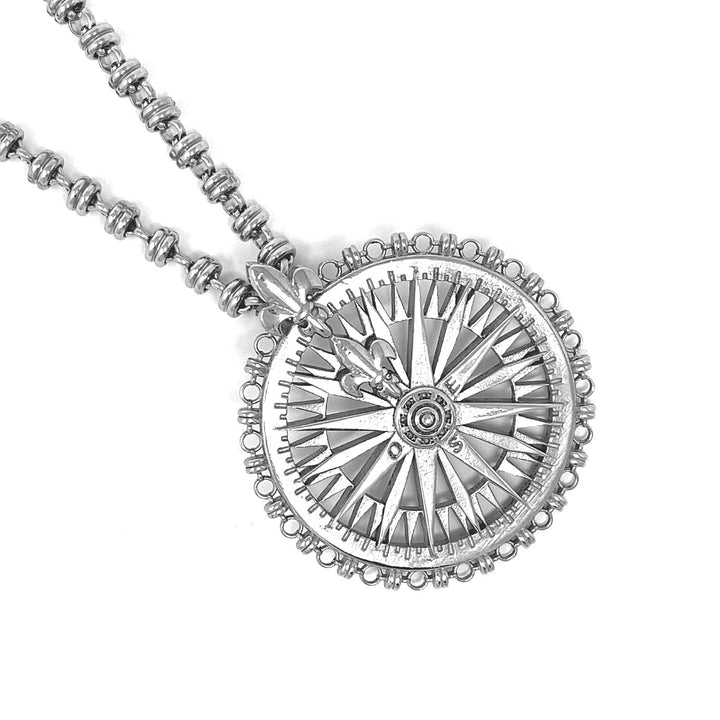 Guiding Compass Pendant in Silver