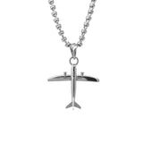 Small Airplane Pendant in Silver