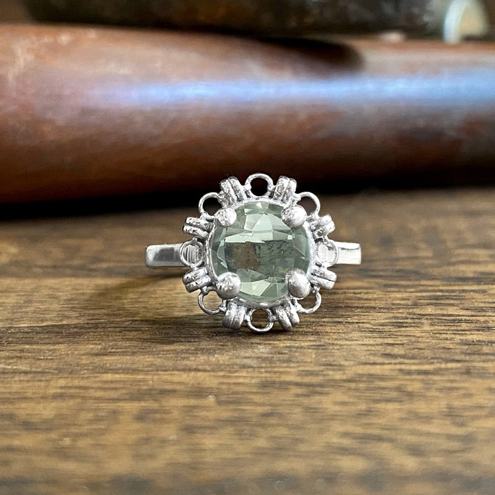 Mini Filary Ring in Silver with Prasiolite