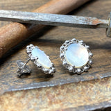 Piazza Stud Earrings in Silver with Mother of Pearl