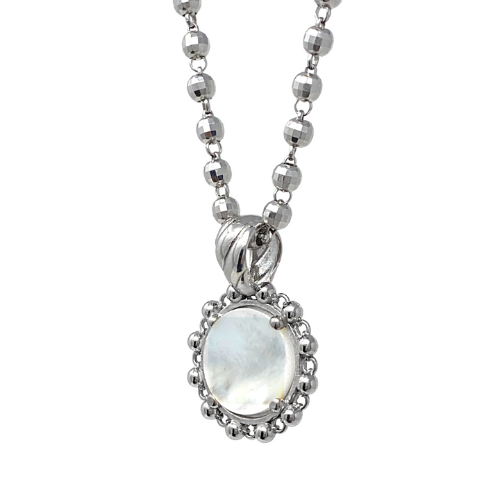 Piazza Pendant in Silver with Mother of Pearl