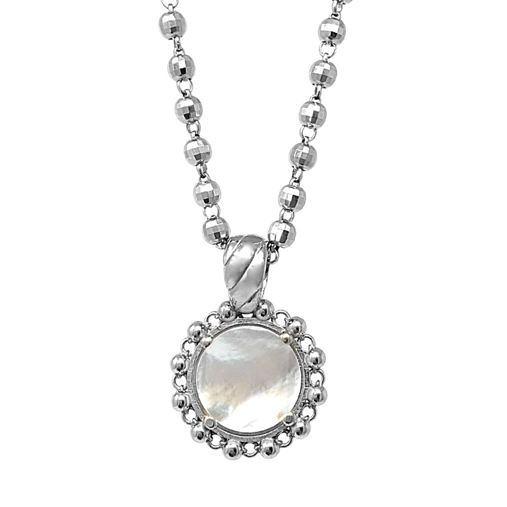 Piazza Pendant in Silver with Mother of Pearl