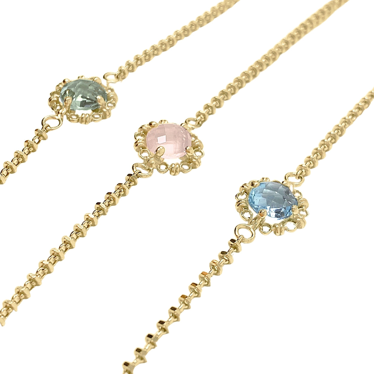 Mini Filary Bracelet in Gold with Blue Topaz