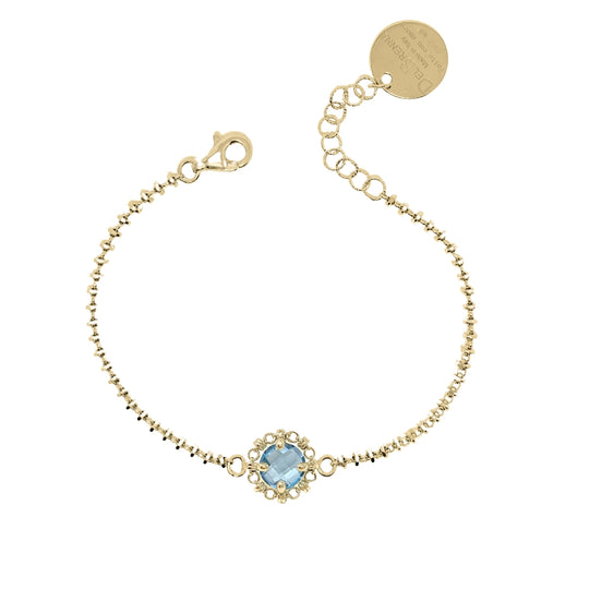 Mini Filary Bracelet in Gold with Blue Topaz