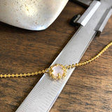 Mini Filary Necklace in Gold with Rose Quartz