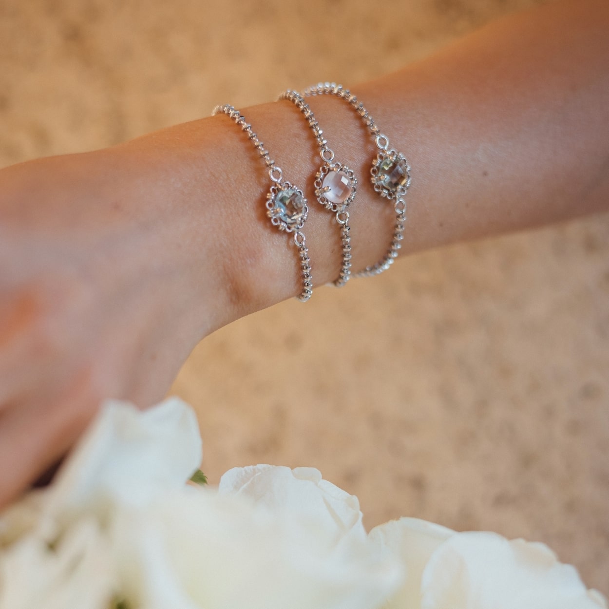 Mini Filary Bracelet in Silver with Blue Topaz