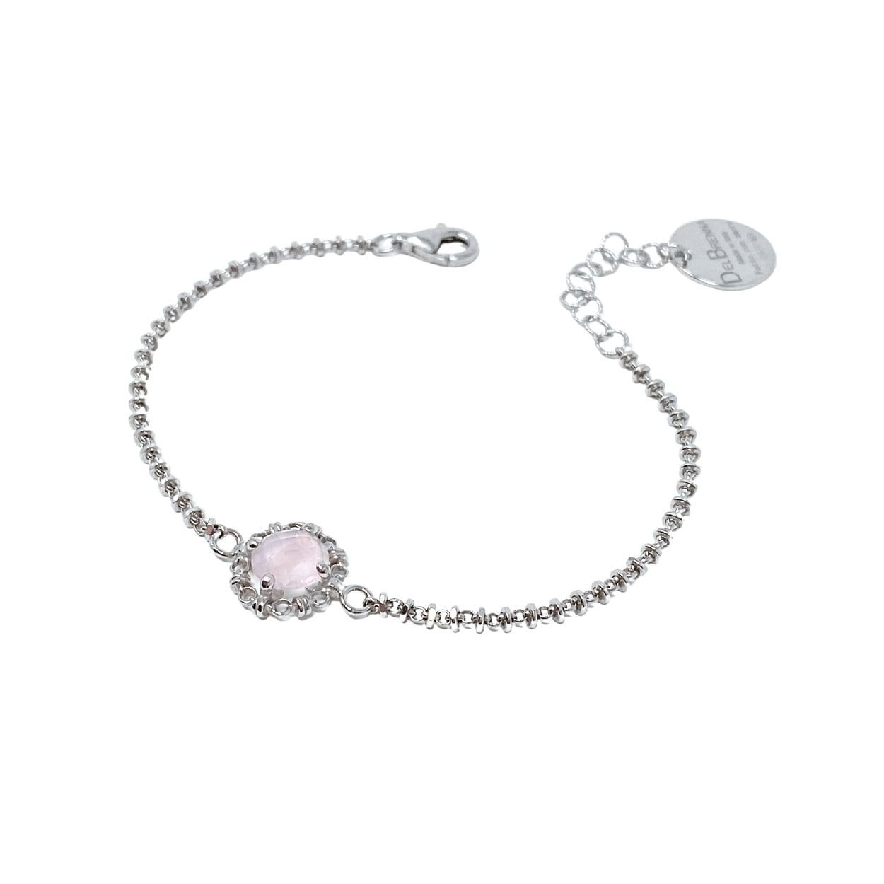 Mini Filary Bracelet in Silver with Rose Quartz