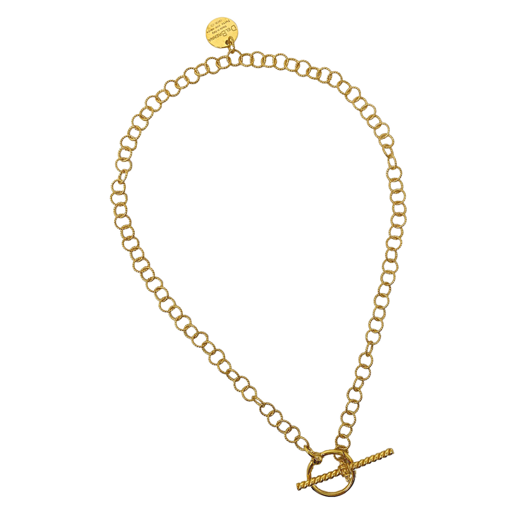 Wispy Toggle Necklace in Gold