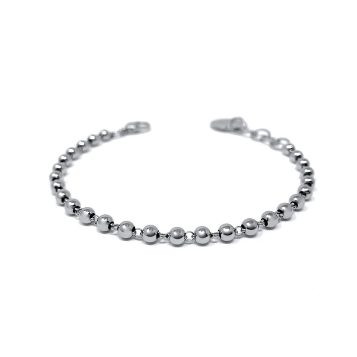 Beads 3mm Bracelet in Silver