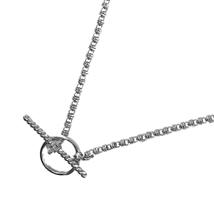 Links 3mm Toggle Necklace in Silver