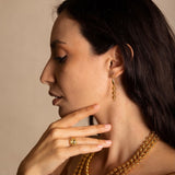 Etruscan Links Earrings in Gold, Short