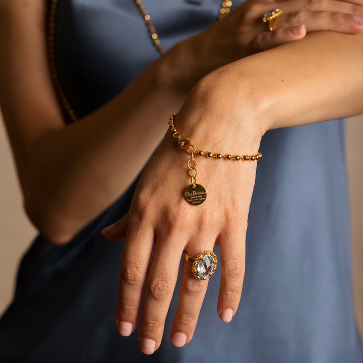 Diamond Beads Bracelet in Gold