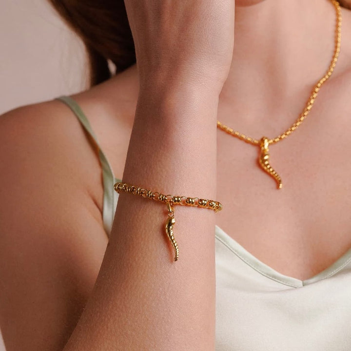 Italian Horn Pendant in Gold