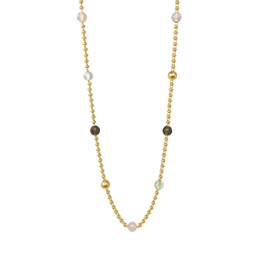 Bubbles Color Necklace in Gold