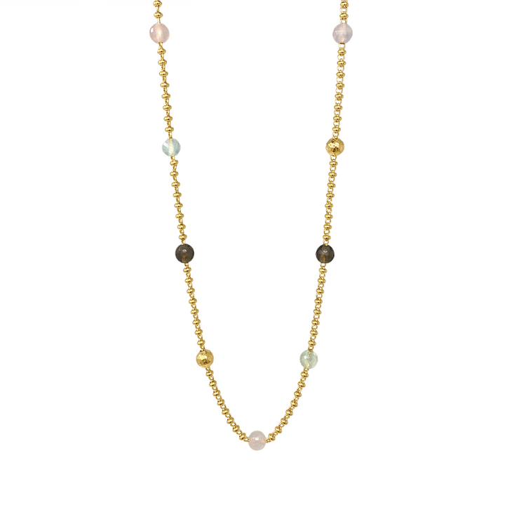 Bubbles Color Necklace in Gold