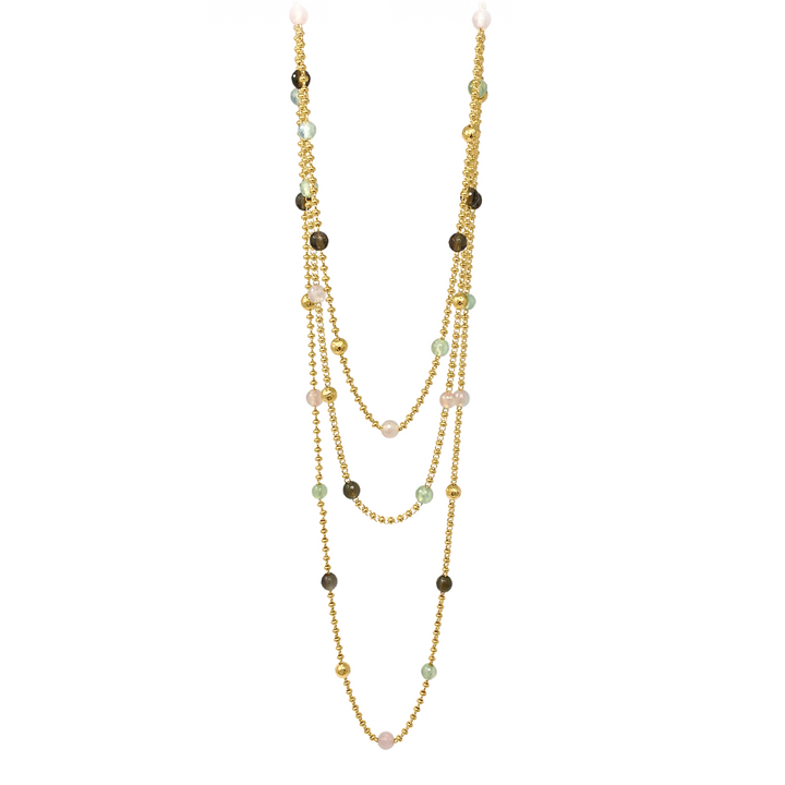 Bubbles Color Necklace in Gold