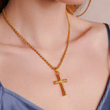 Lonestar Cross Pendant in Gold