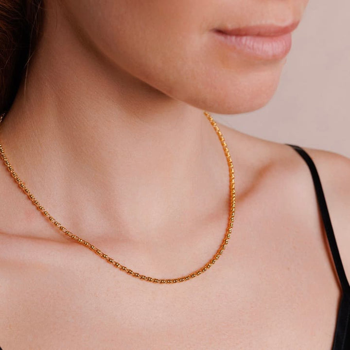 Links 2mm Necklace in Gold