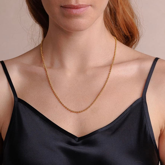 Links 2mm Necklace in Gold