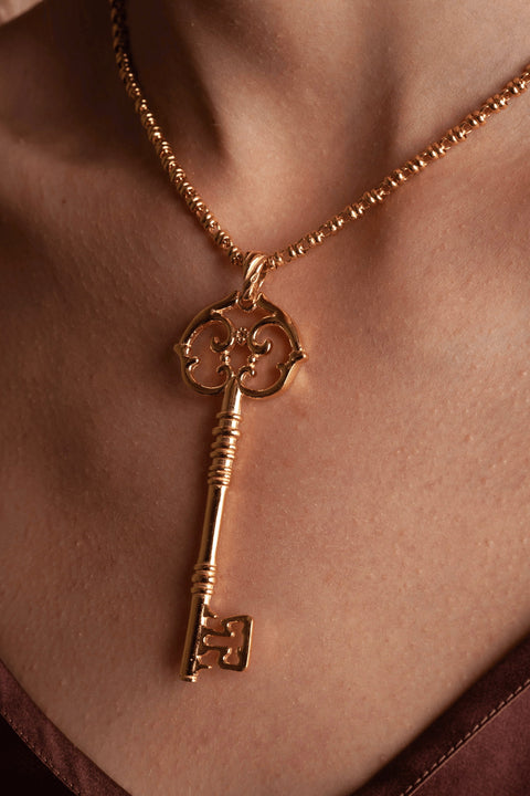 Grande Key Pendant in Gold