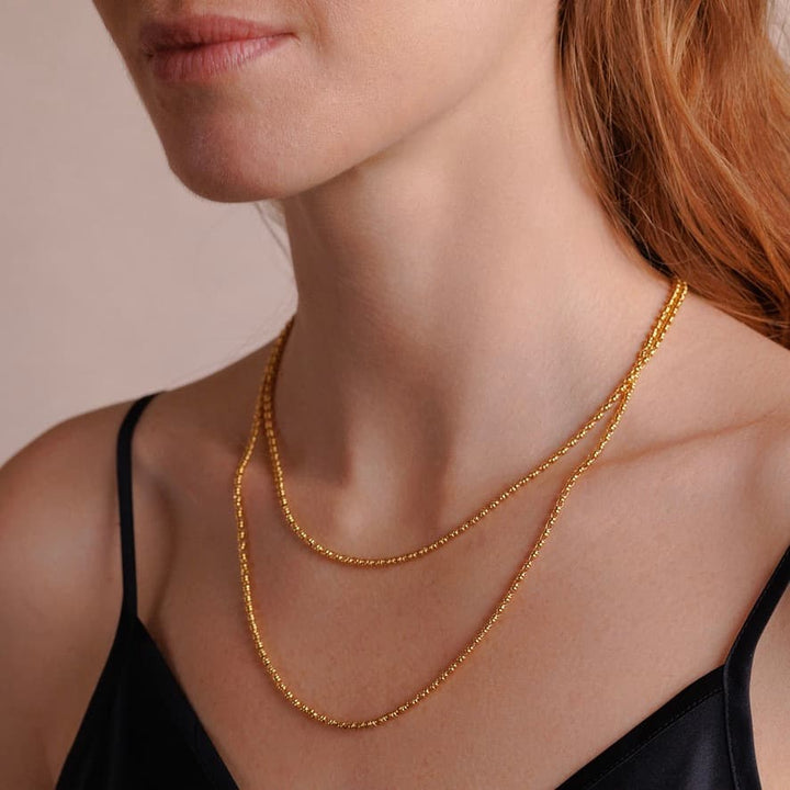 Links 2mm Necklace in Gold