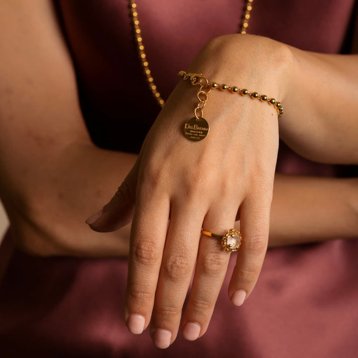 Beads 3mm Bracelet in Gold