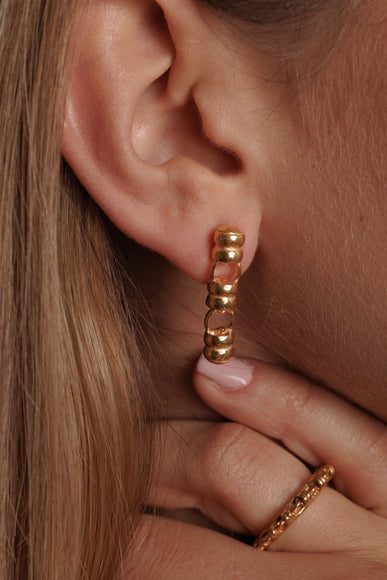 Links 7mm Earrings in Gold