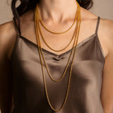 Cylinders Necklace in Gold