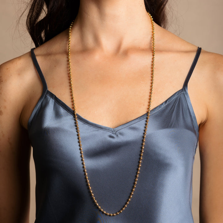 Diamond Beads Necklace in Gold